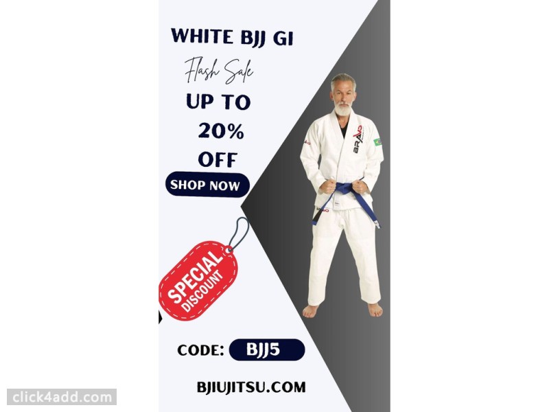 White Jiu Jitsu Gi - Get Up to 20% Off at Bravo