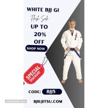 White Jiu Jitsu Gi - Get Up to 20% Off at Bravo