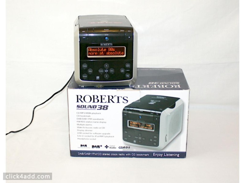 Roberts Sound38 CD DAB FM Stereo Clock Radio 
