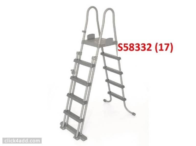 LADDER – Safety Pool Ladder w Foldable step for 47 in pool Part No: S58332 C17