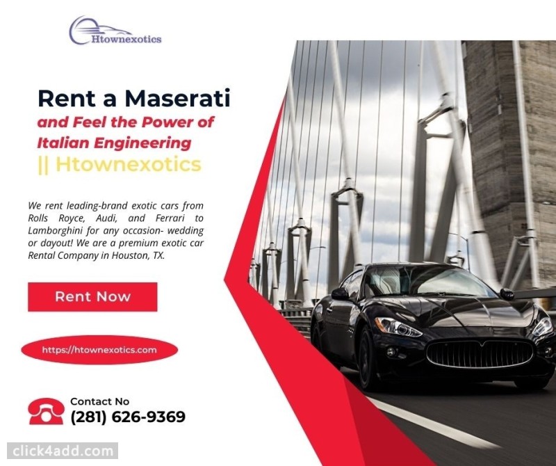 Rent a Maserati and Feel the Power of Italian Engineering  || Htownexo