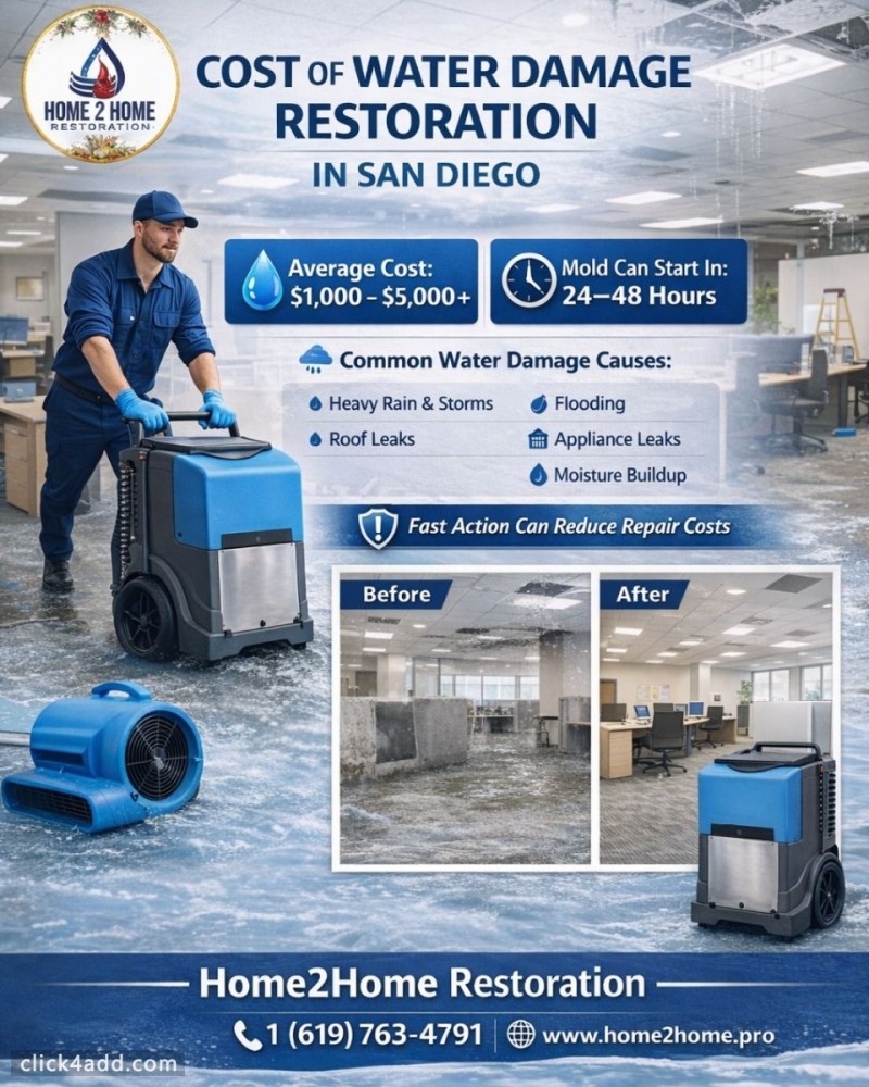 Cost of Water Damage Restoration in San Diego: What Homeowners Should 