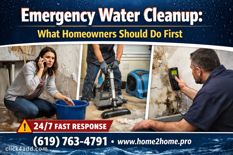 Emergency Water Cleanup: What Homeowners Should Do First