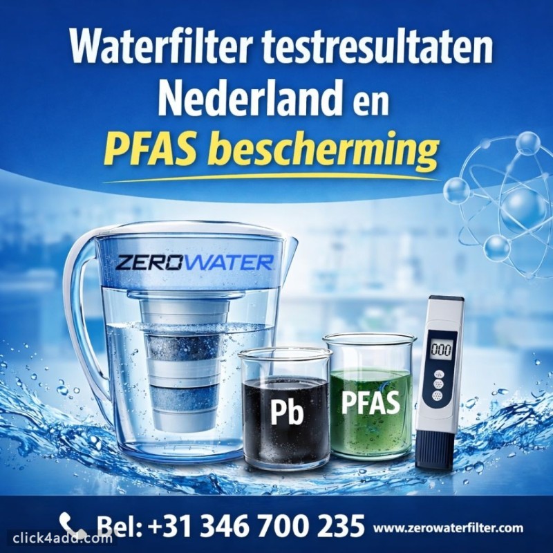 Waterfilter testresultaten Nederland en PFAS bescherming