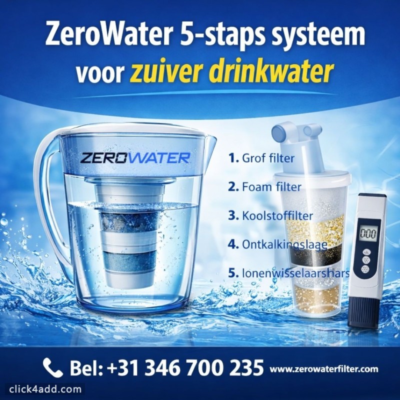 ZeroWater 5-staps systeem voor zuiver drinkwater
