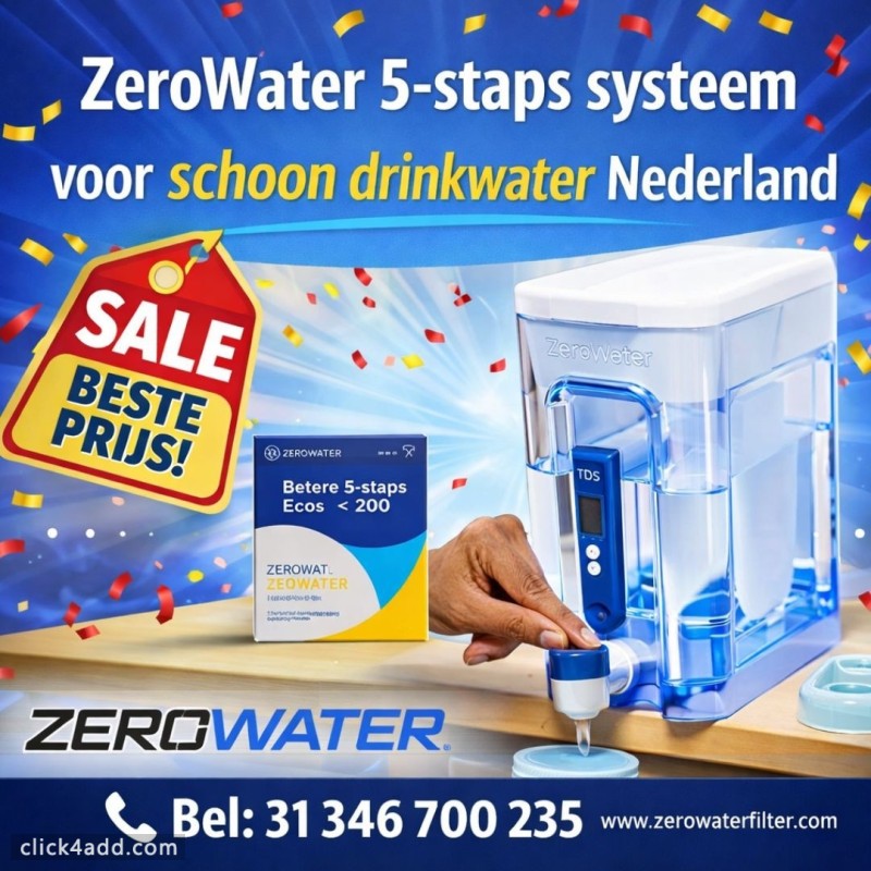 ZeroWater 5-staps systeem voor schoon drinkwater Nederland
