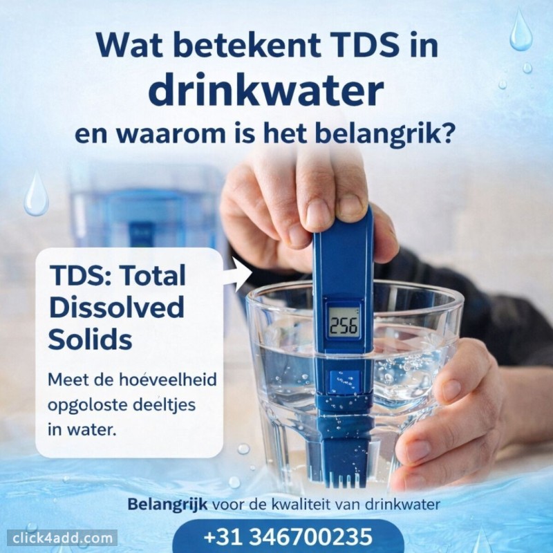 Wat betekent TDS in drinkwater en waarom is het belangrijk?