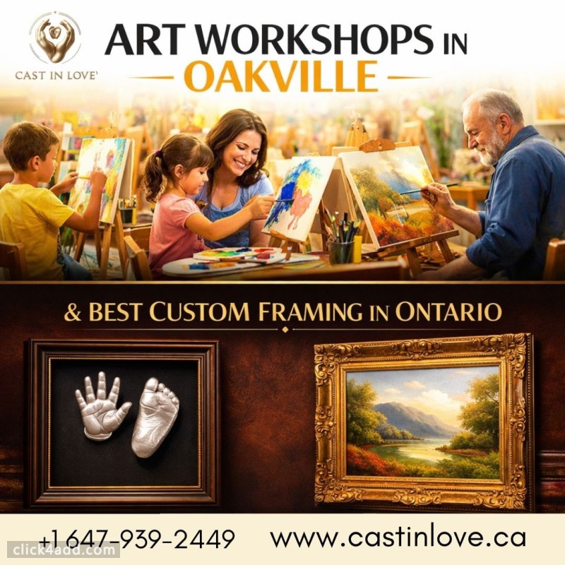 Art Workshops in Oakville & Best Custom Framing in Ontario