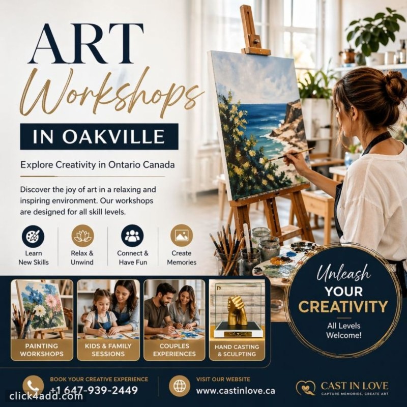 Art Workshops in Oakville – Explore Creativity in Ontario Canada
