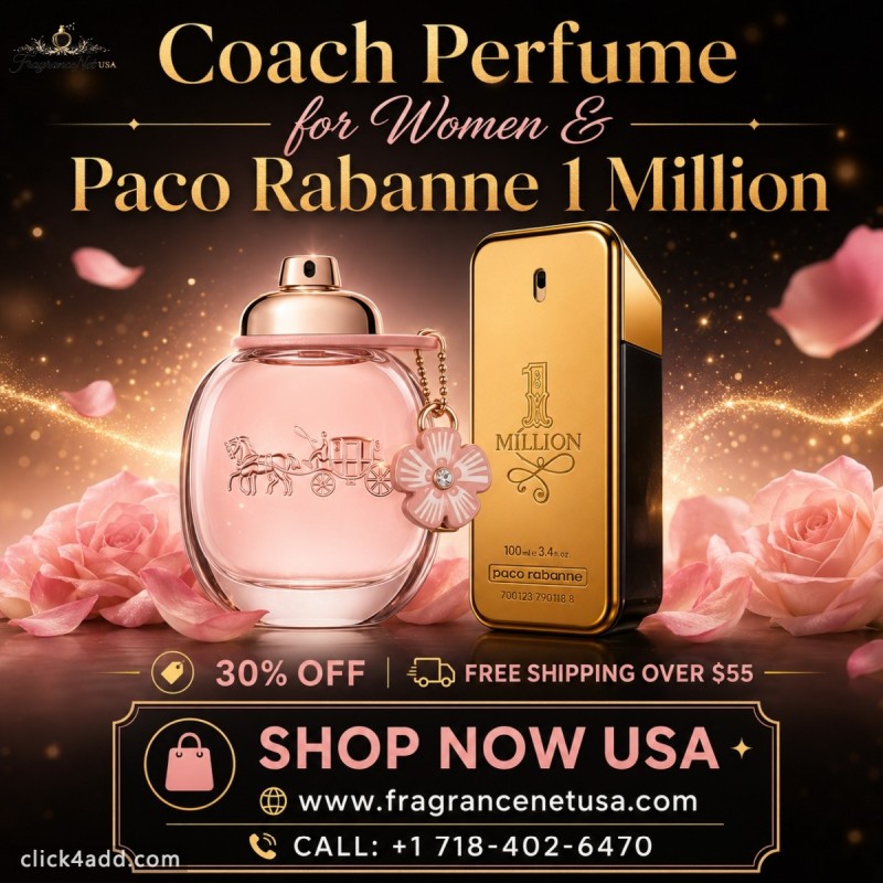 Coach Perfume for Women & Paco Rabanne 1 Million